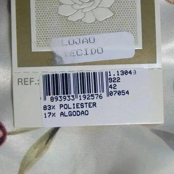 LINEA D’OR Satin Nightgown Ivory Cream Tulip Print 3/4 Sleeve Size 42 M L NWT - Picture 9 of 9